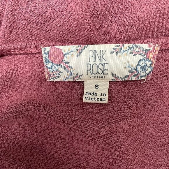 Pink Rose Cross Front Tee - Picture 3 of 3